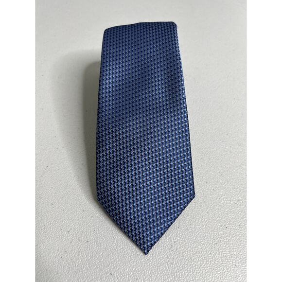 Perry Ellis Portfolio Blue and Gray Geometric Pattern Designer Tie NWT - Picture 1 of 7
